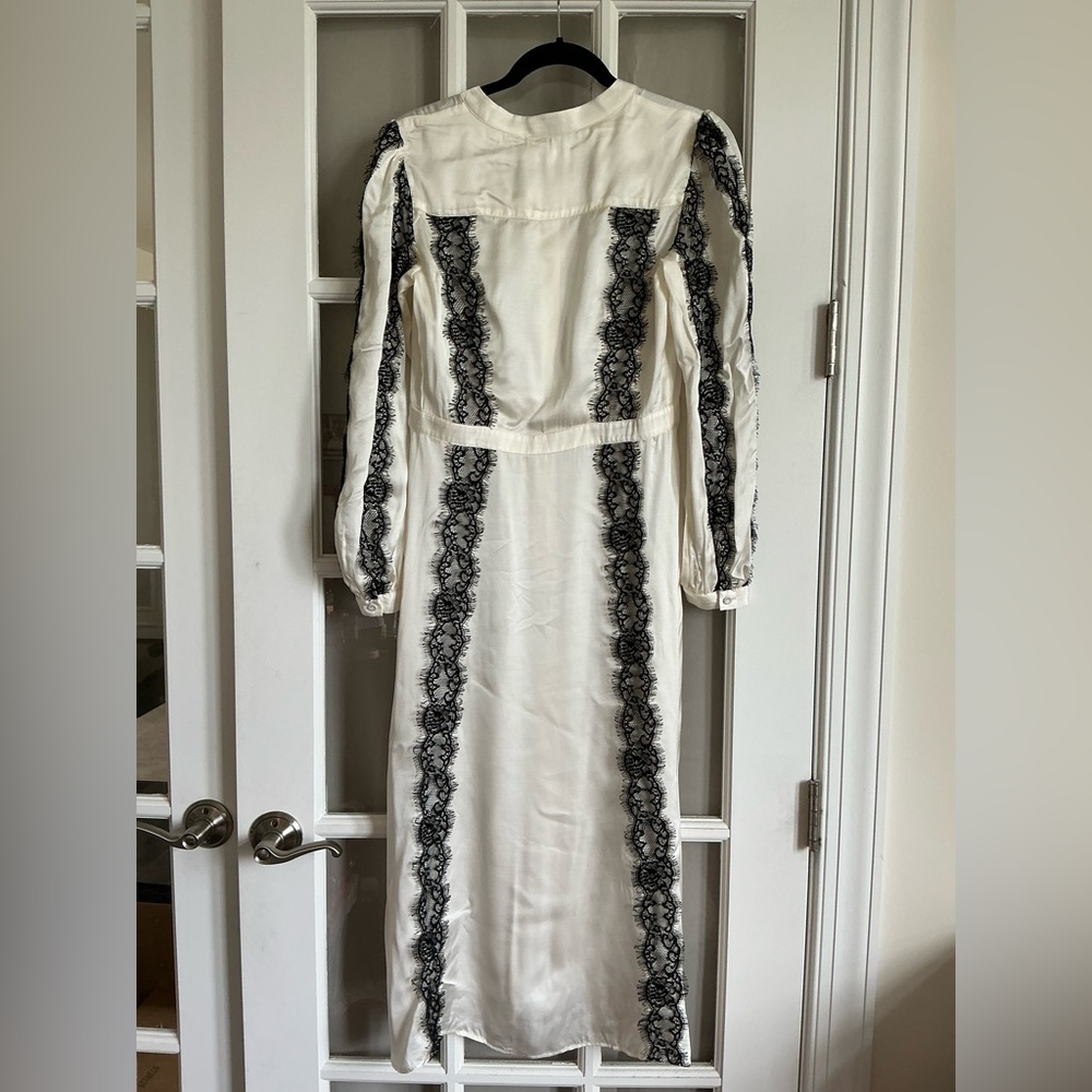 🖤 Twinset Actitude Cream and Black Lace detail Midi Dress – Size XS – NWT - Picture 3 of 8